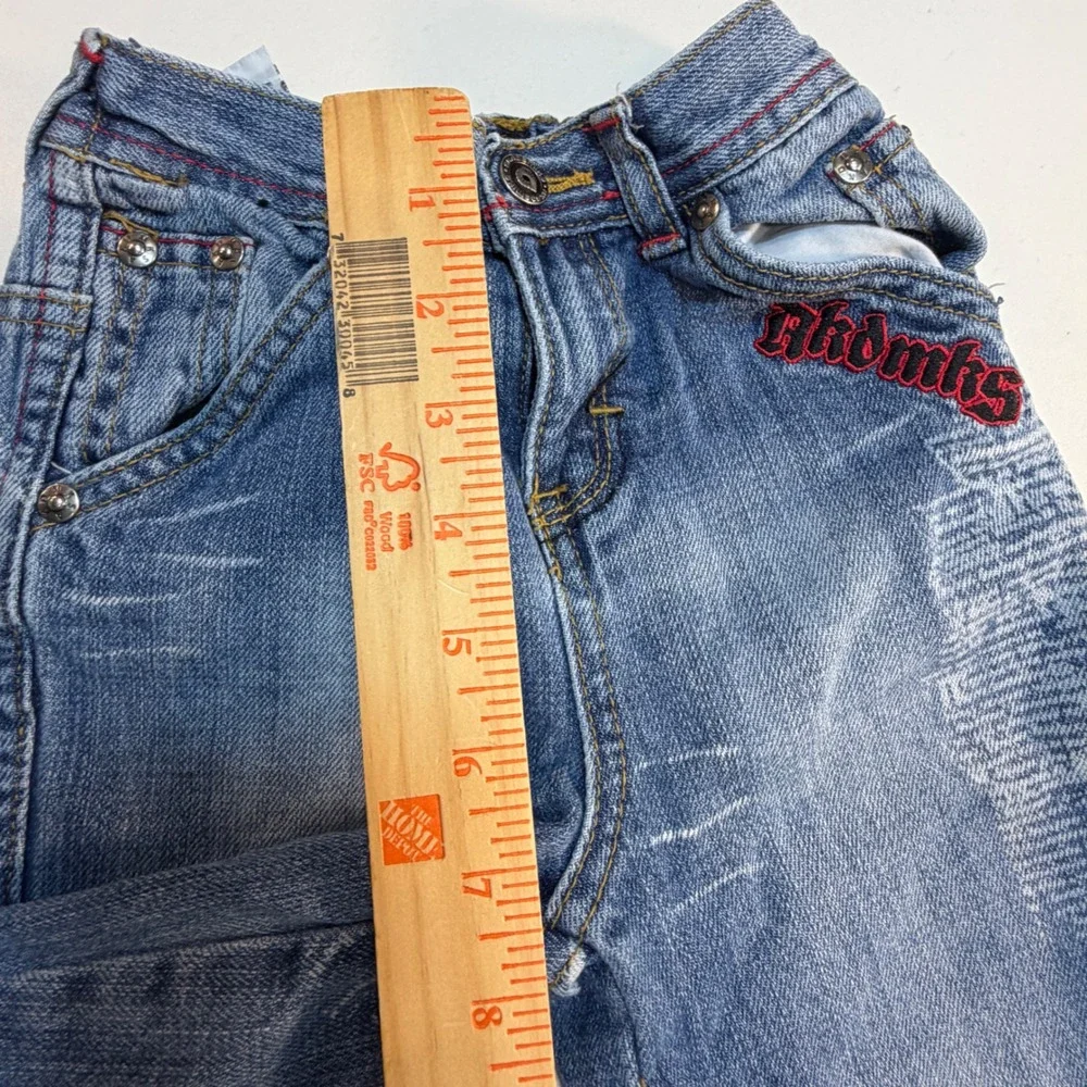 Akademiks‎ Boys Jeans Distressed Denim Embroidered Logo Size 18 Month Y2K